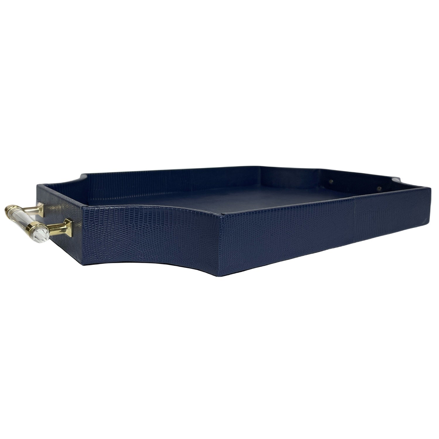 Navy Snakeskin Tray