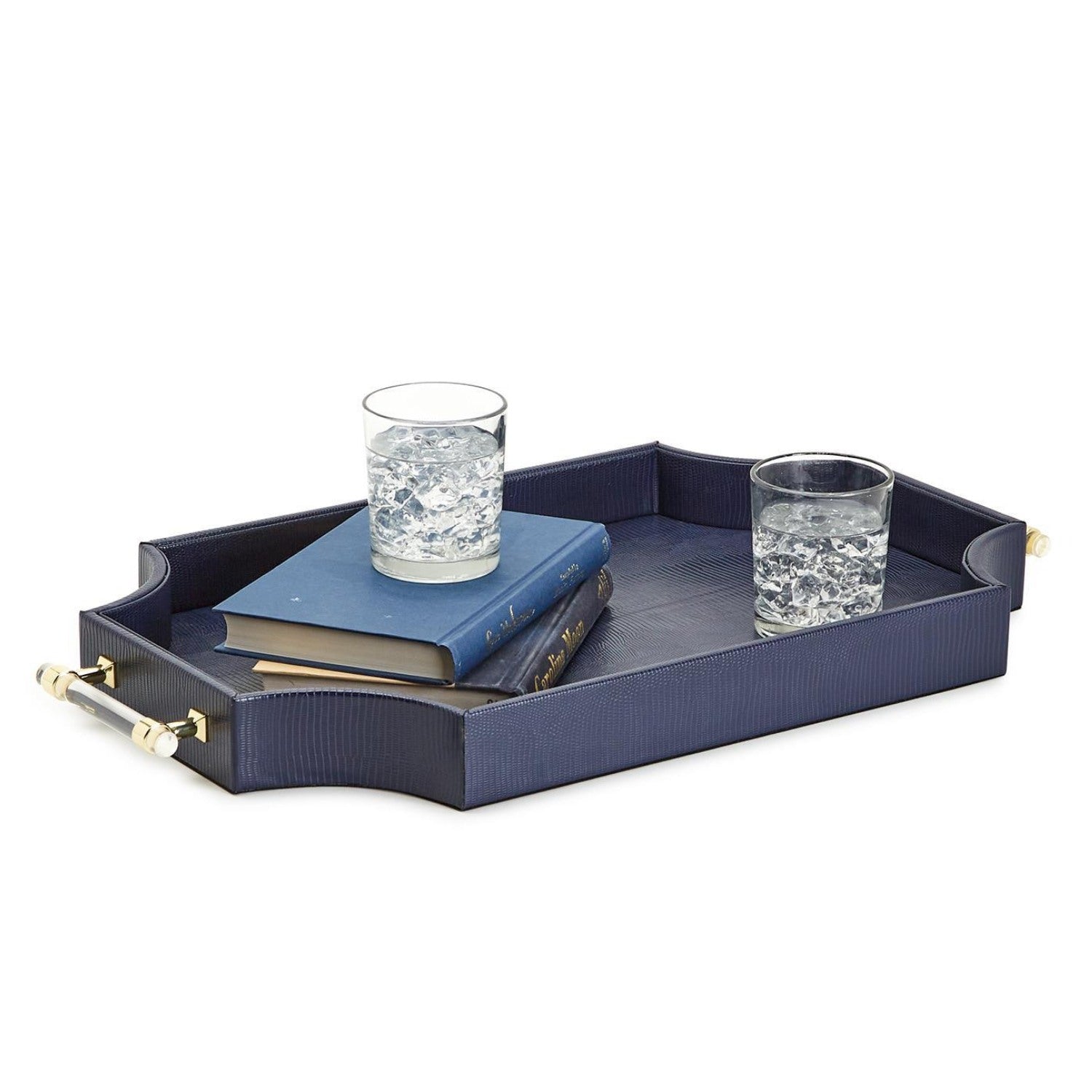Navy Snakeskin Tray