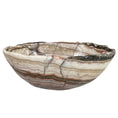 Load image into Gallery viewer, Red, Beige, Brown Layered Onyx Bowl

