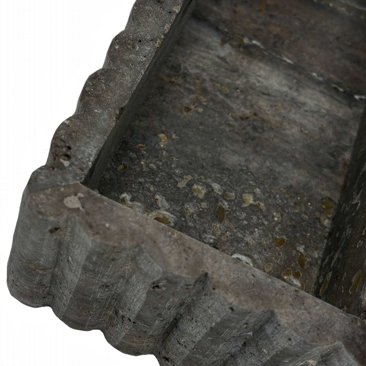 Ribbed Travertine Box