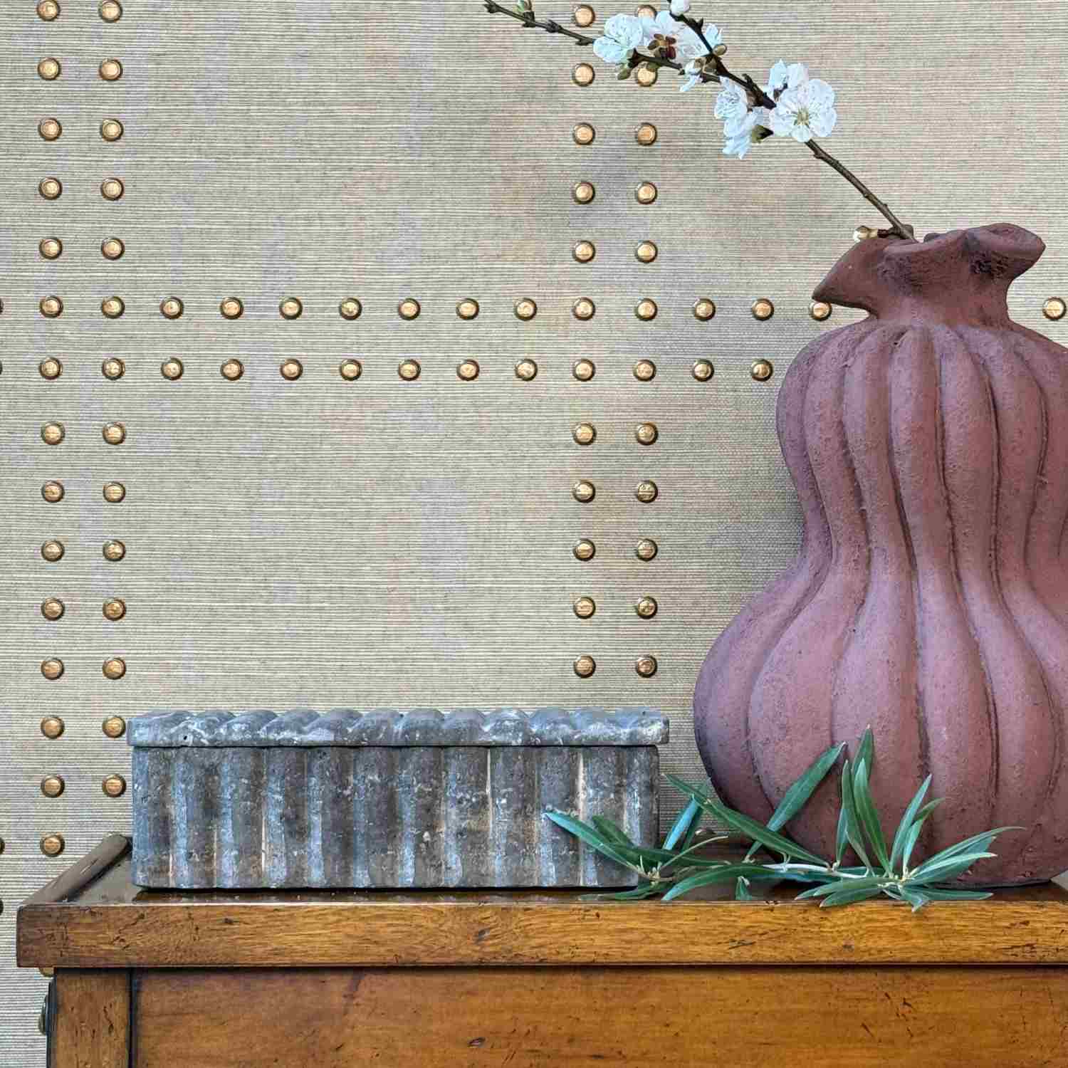 Ribbed Travertine Box