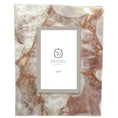 Load image into Gallery viewer, Rectangular frame in rose quartz, 4x6 inches.
