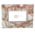 Load image into Gallery viewer, Rectangular frame in rose quartz, 4x6 inches.
