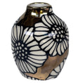 Load image into Gallery viewer, Ceramic Flowers Gold Bud Vase with 22K - Small
