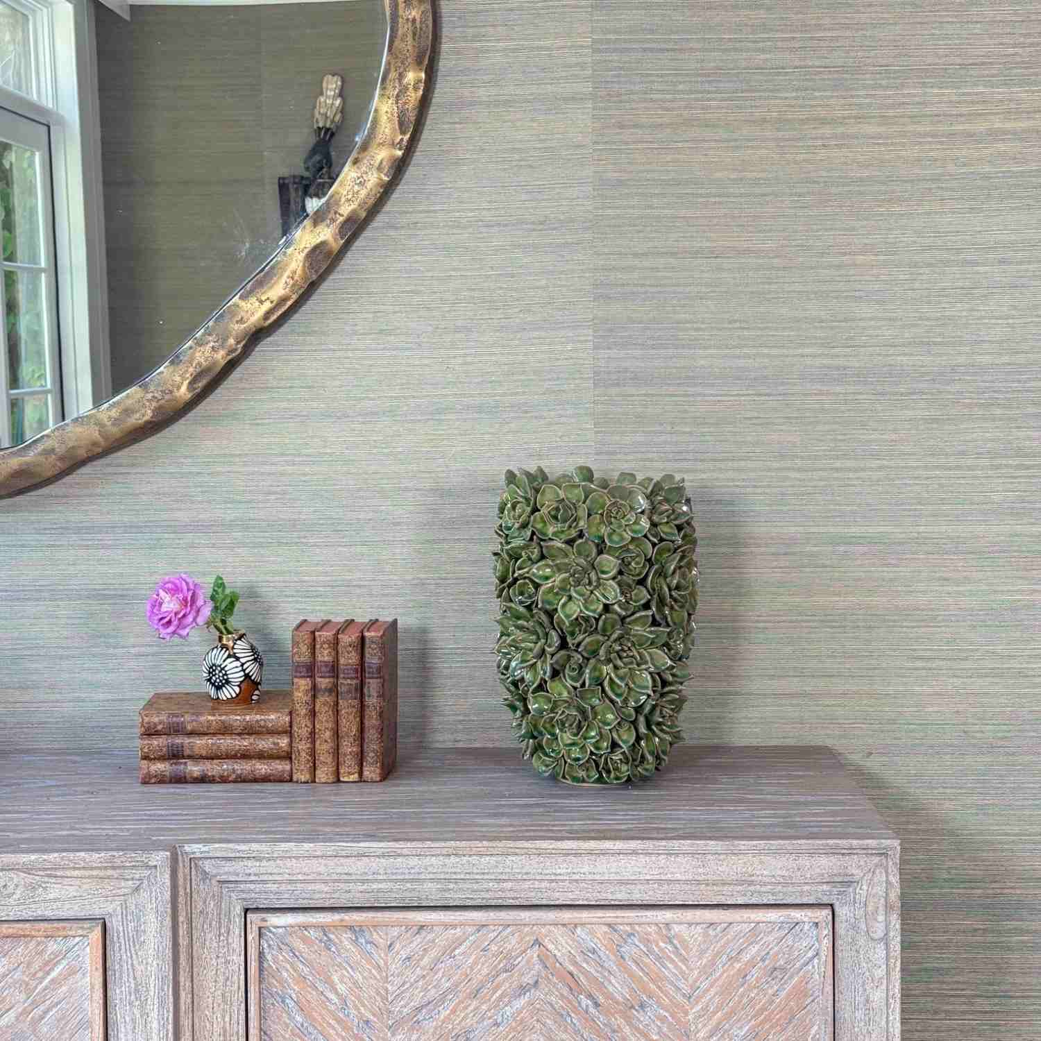 Ceramic Flowers Gold Bud Vase with 22K - Small