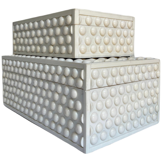 Ivory Button Bone Box