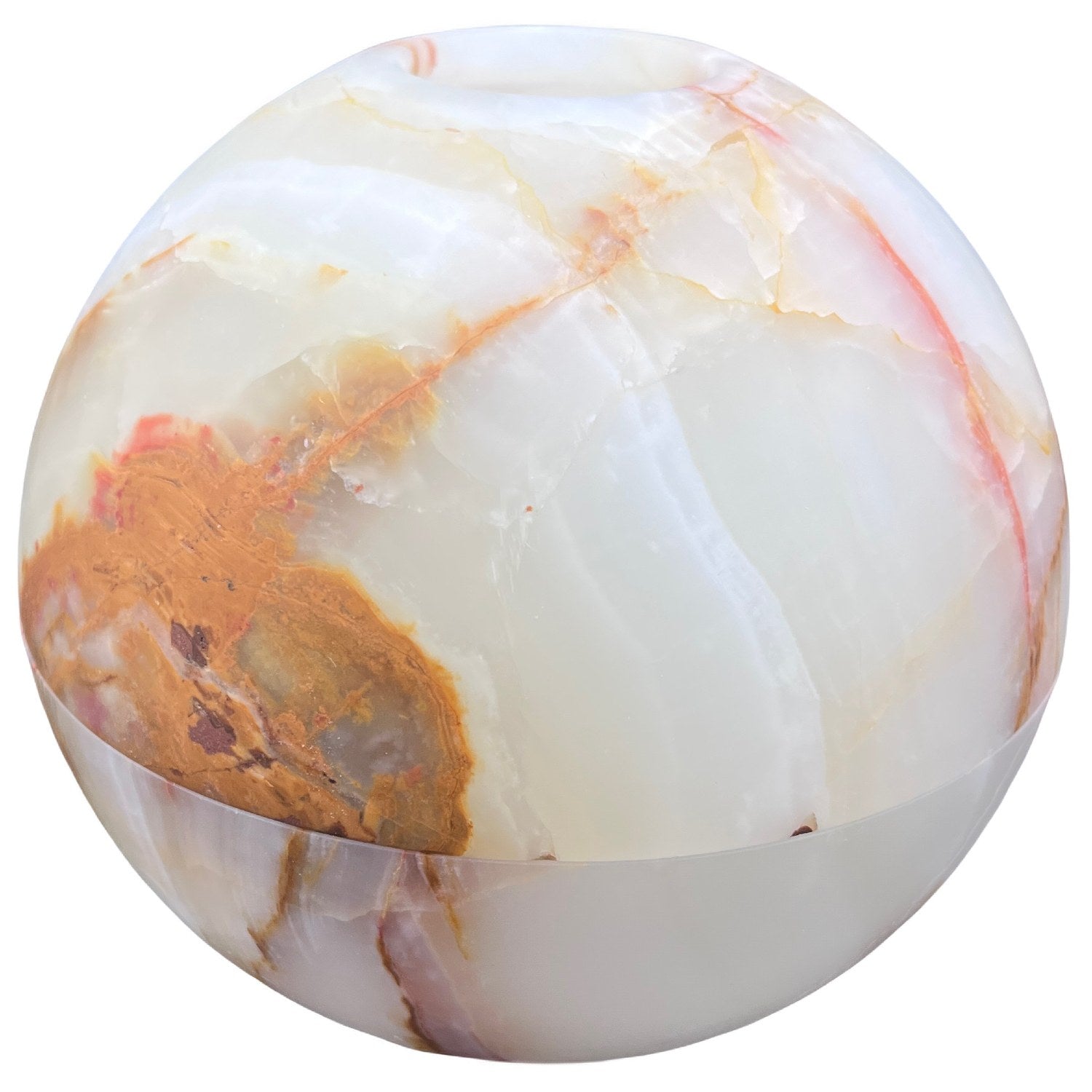 Jupiter Vase / Lantern - Crema Verde Onyx - Small