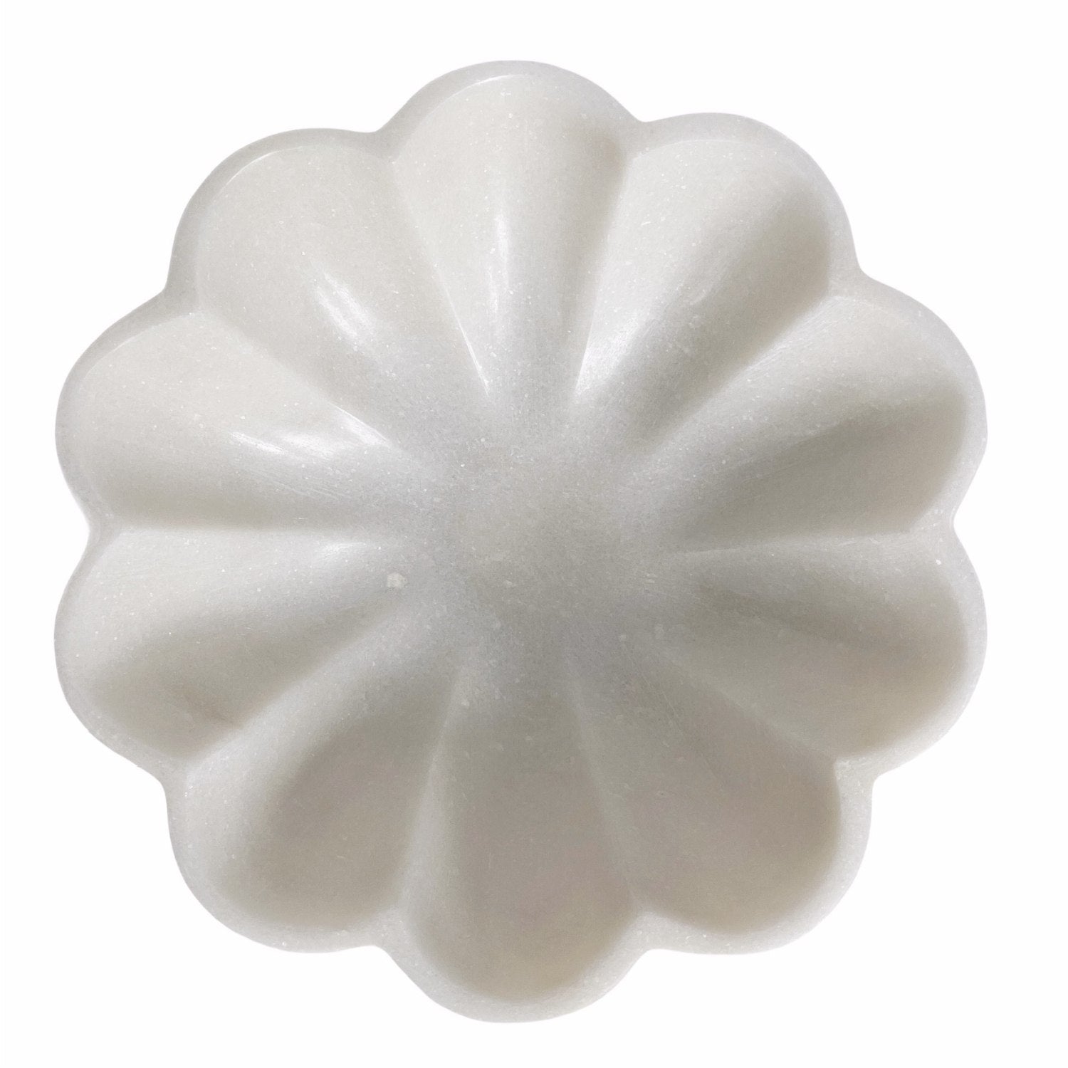 Small handcrafted white marble bowl