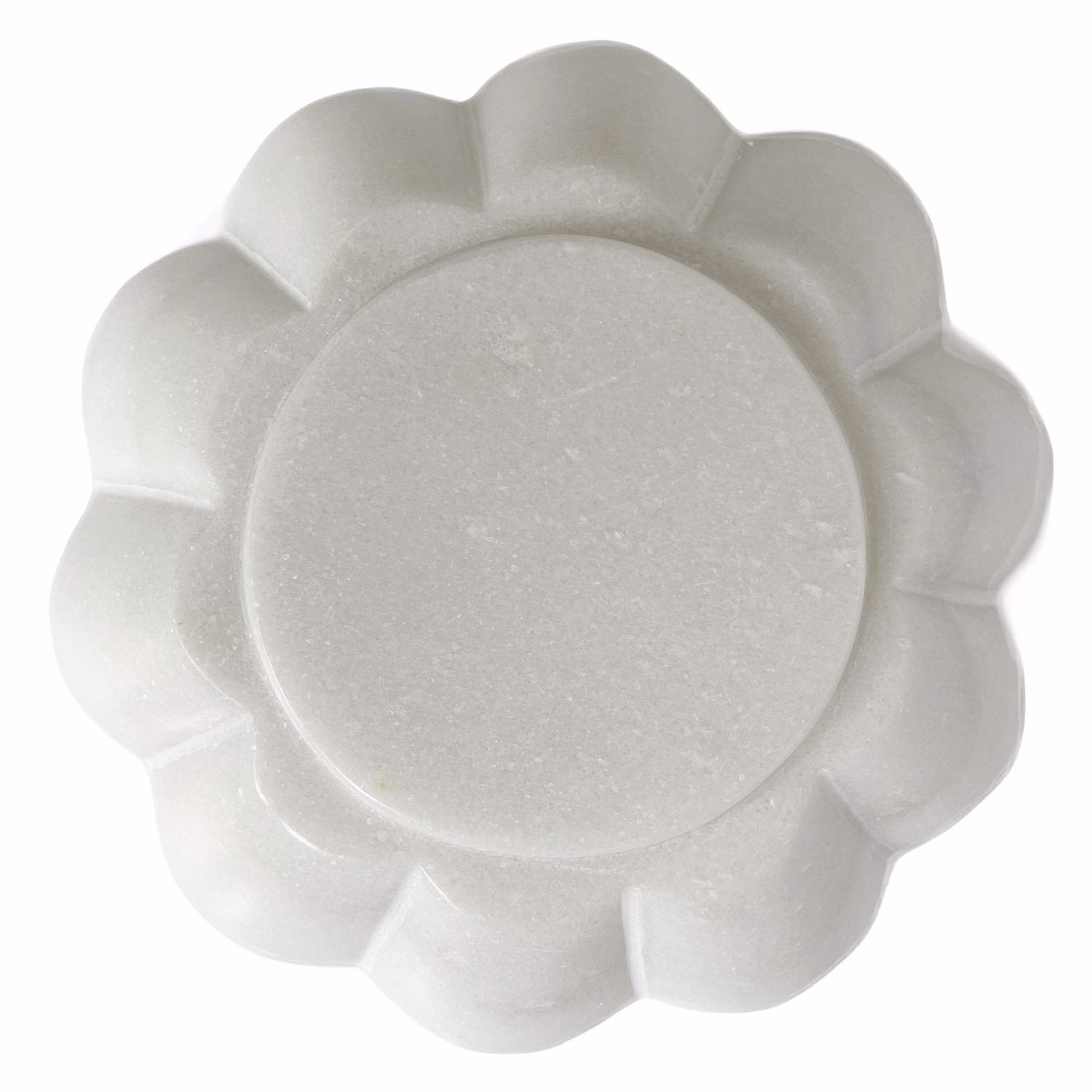 Small handcrafted white marble bowl