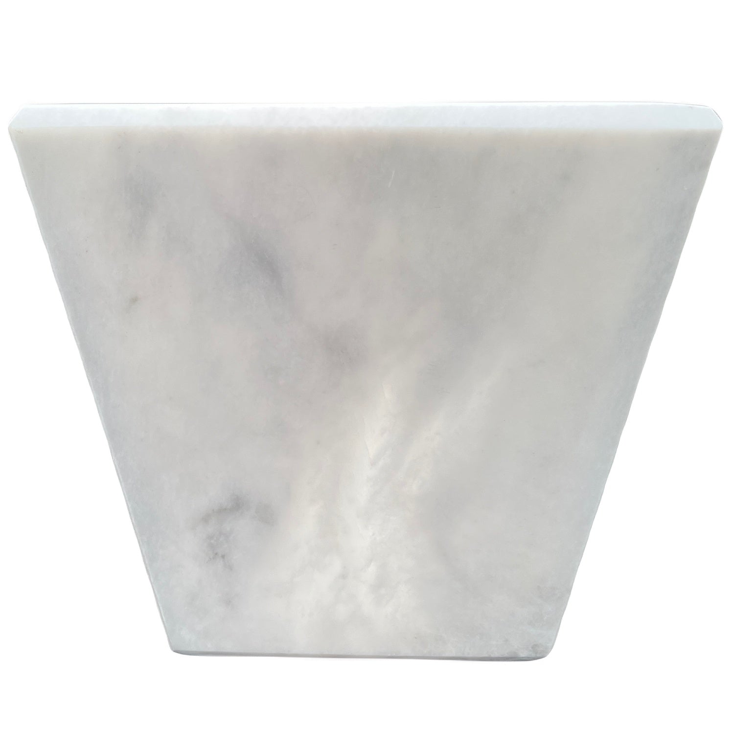 Yasmin Marble Waste Bin - Pearl White Marble Honed