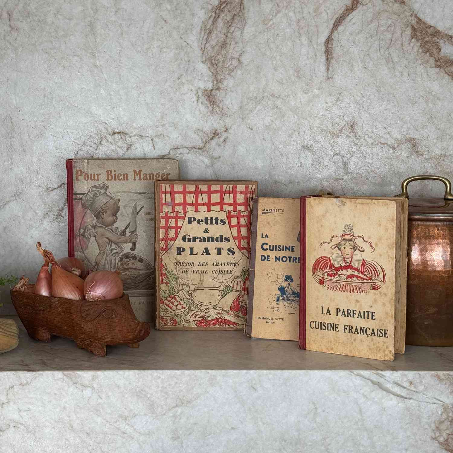 French Kitchen Cookbooks 1910-1950 - set of 4